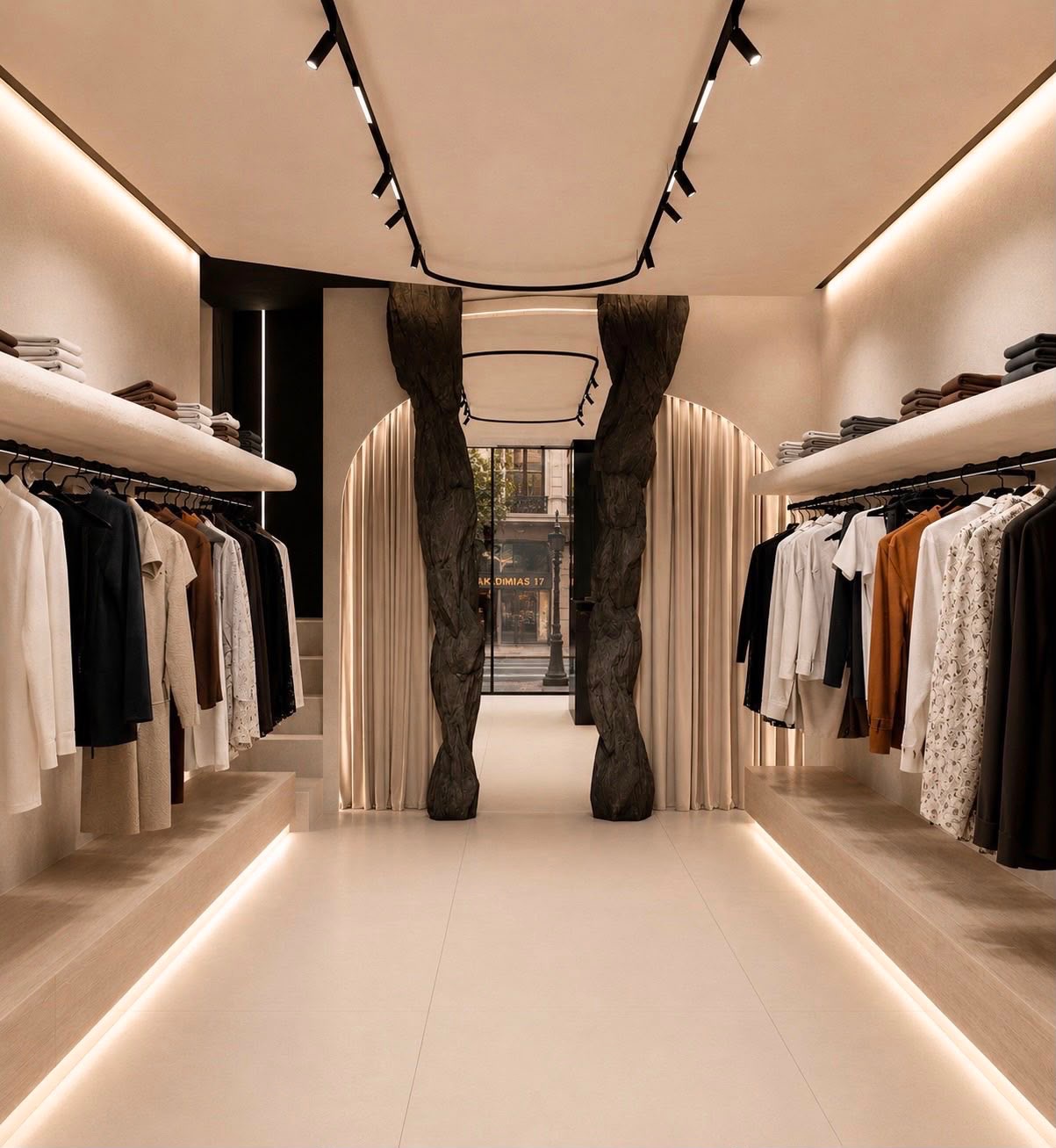 Interior of the Stefan boutique on Akadimias Street in Athens
